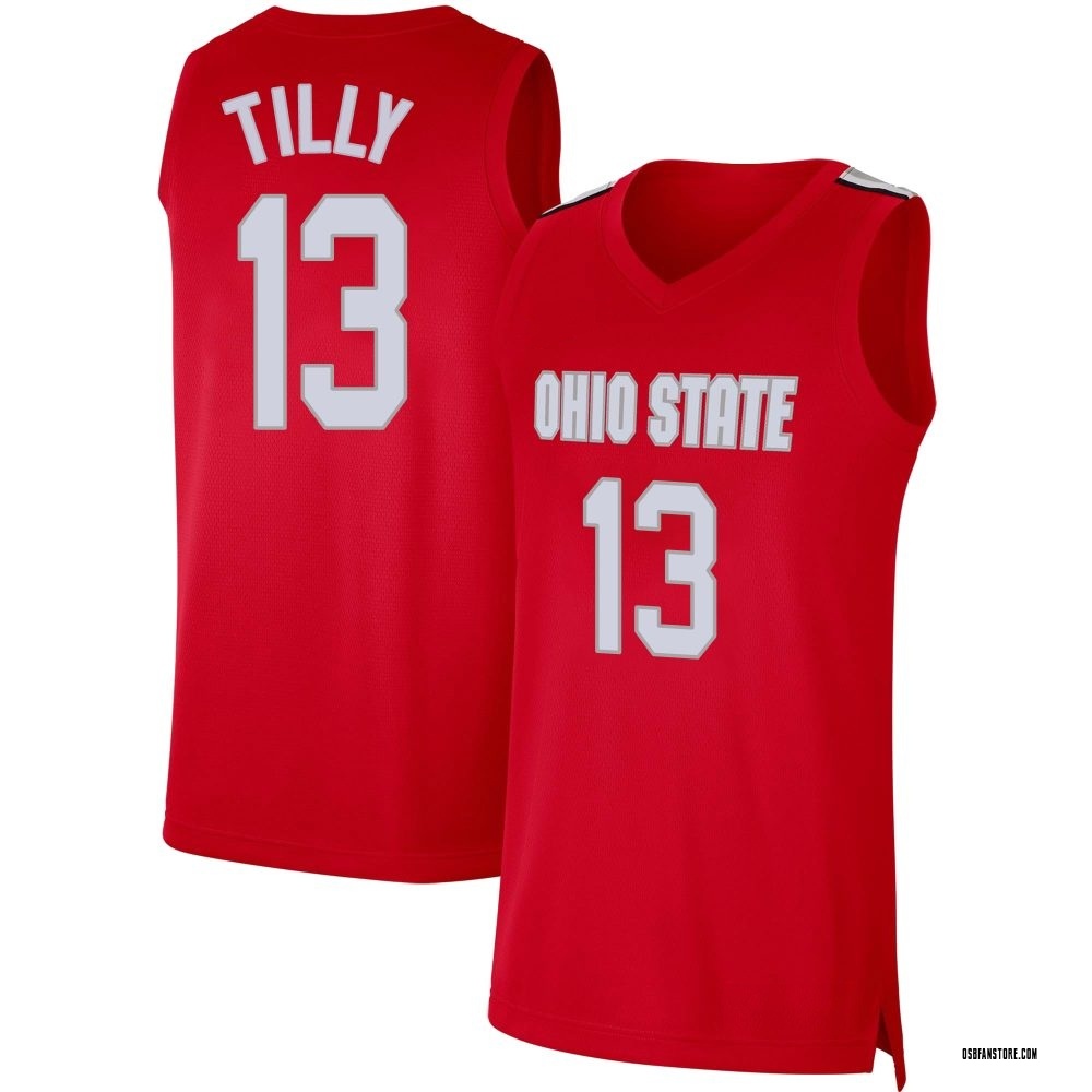 Men's Christoph Tilly Ohio State Buckeyes Limited Retro Basketball Jersey - Scarlet