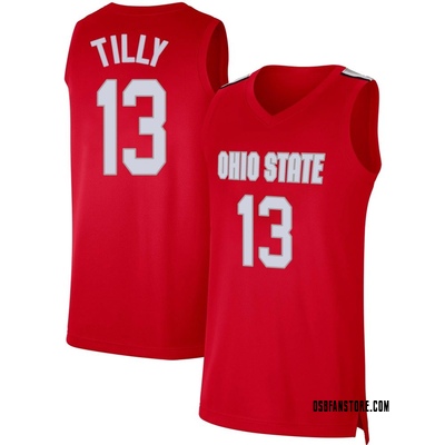 Men's Christoph Tilly Ohio State Buckeyes Limited Retro Basketball Jersey - Scarlet