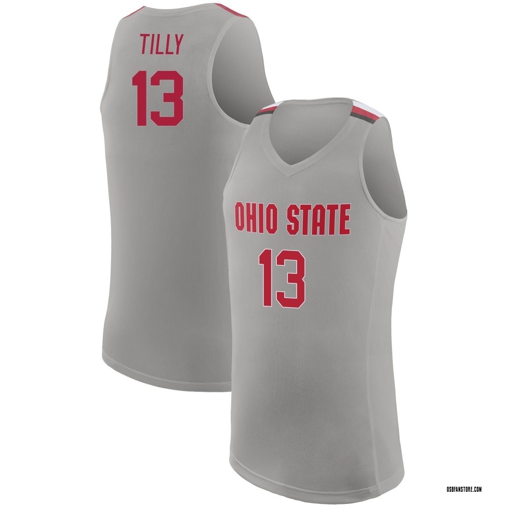 Men's Christoph Tilly Ohio State Buckeyes Replica Basketball Jersey - Gray