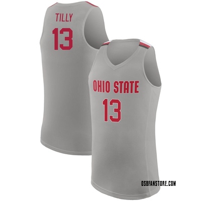 Men's Christoph Tilly Ohio State Buckeyes Replica Basketball Jersey - Gray