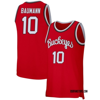 Men's Colby Baumann Ohio State Buckeyes Replica Retro Basketball Jersey - Scarlet