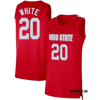 Men's Colin White Ohio State Buckeyes Limited Scarlet Retro Basketball Jersey - White