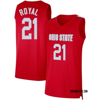 Men's Devin Royal Ohio State Buckeyes Limited Scarlet Retro Basketball Jersey - Royal
