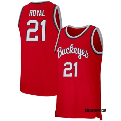 Men's Devin Royal Ohio State Buckeyes Replica Scarlet Retro Basketball Jersey - Royal