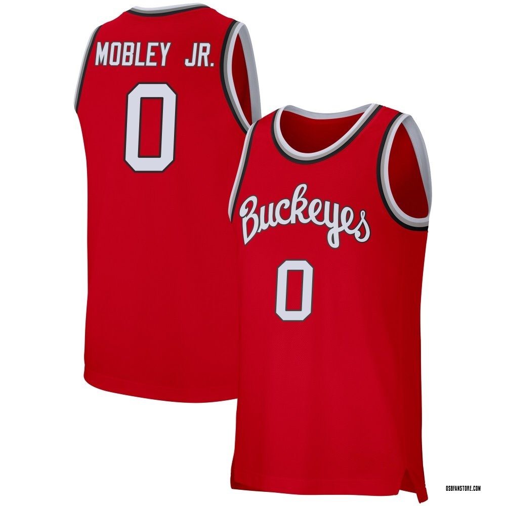 Men's John Mobley Jr. Ohio State Buckeyes Replica Retro Basketball Jersey - Scarlet