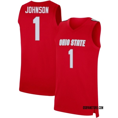 Men's Meechie Johnson Jr. Ohio State Buckeyes Replica Basketball Jersey - Scarlet