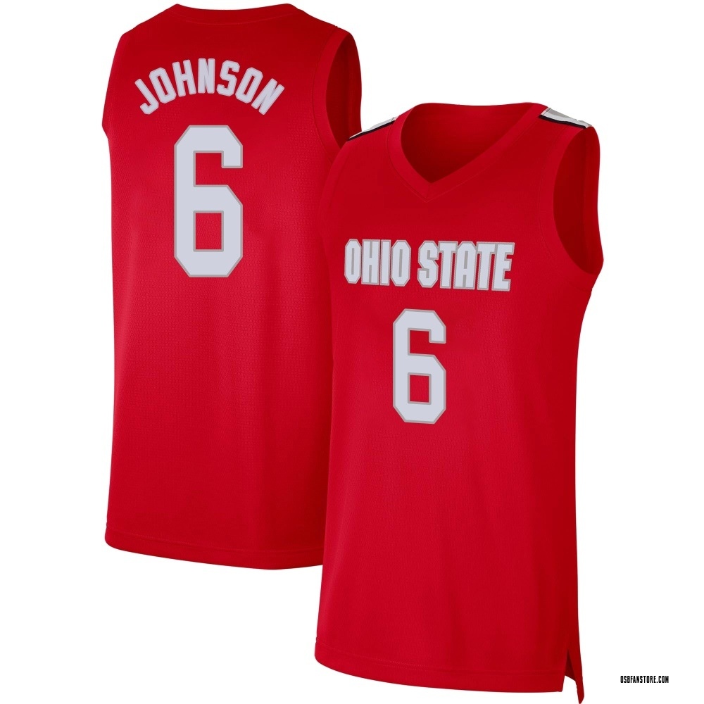 Men's Puff Johnson Ohio State Buckeyes Limited Retro Basketball Jersey - Scarlet