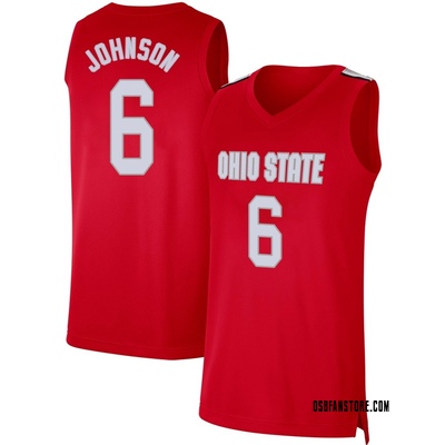Men's Puff Johnson Ohio State Buckeyes Limited Retro Basketball Jersey - Scarlet