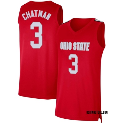Men's Taison Chatman Ohio State Buckeyes Limited Retro Basketball Jersey - Scarlet