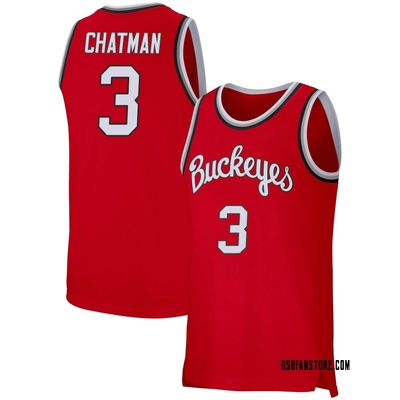 Men's Taison Chatman Ohio State Buckeyes Replica Retro Basketball Jersey - Scarlet