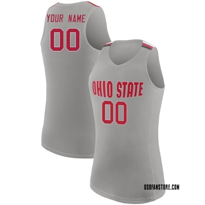 Women's Custom Ohio State Buckeyes Replica Basketball Jersey - Gray