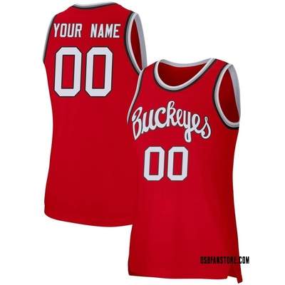 Women's Custom Ohio State Buckeyes Replica Retro Basketball Jersey - Scarlet