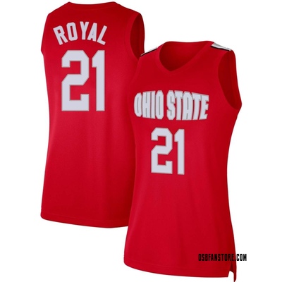 Women's Devin Royal Ohio State Buckeyes Limited Scarlet Retro Basketball Jersey - Royal