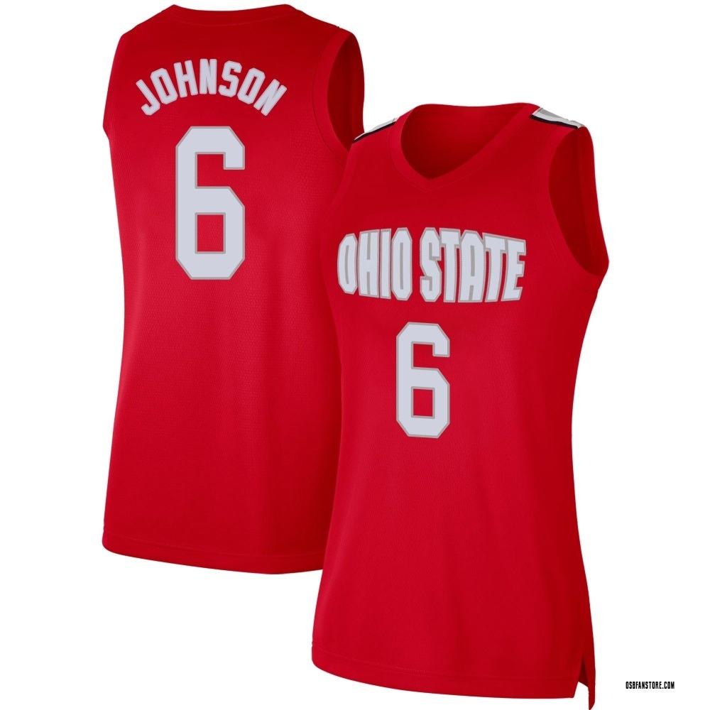 Women's Puff Johnson Ohio State Buckeyes Limited Retro Basketball Jersey - Scarlet
