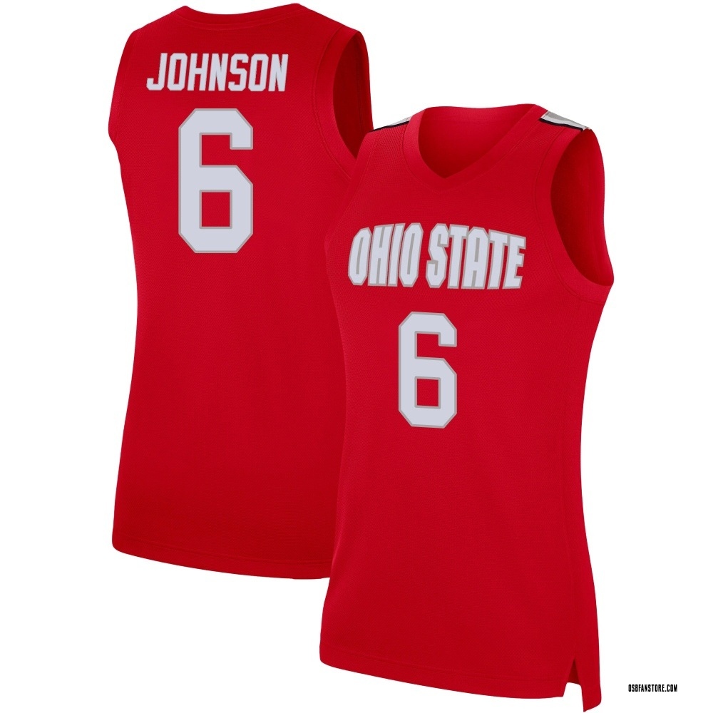 Women's Puff Johnson Ohio State Buckeyes Replica Basketball Jersey - Scarlet