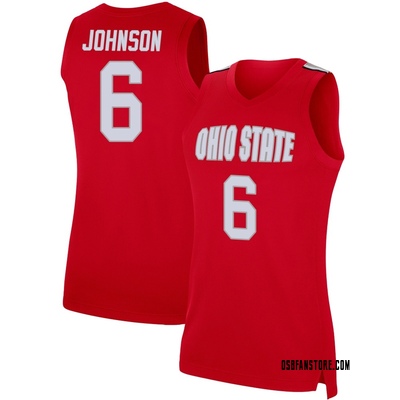 Women's Puff Johnson Ohio State Buckeyes Replica Basketball Jersey - Scarlet