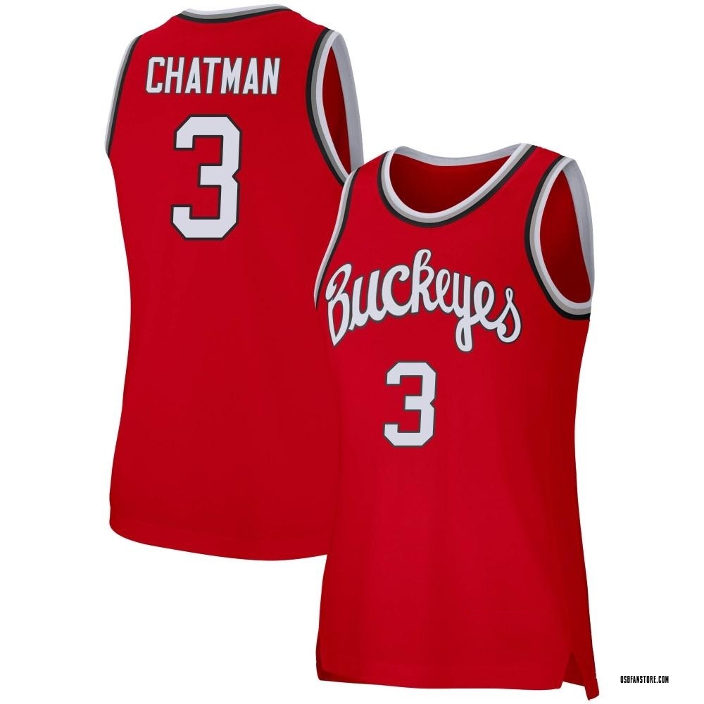 Women's Taison Chatman Ohio State Buckeyes Replica Retro Basketball Jersey - Scarlet