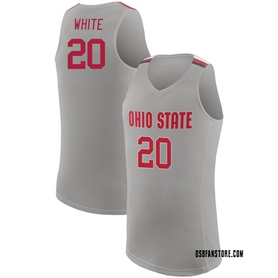 Youth Colin White Ohio State Buckeyes Replica Gray Basketball Jersey - White