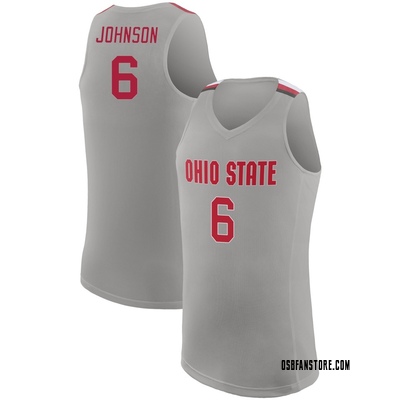 Youth Puff Johnson Ohio State Buckeyes Replica Basketball Jersey - Gray