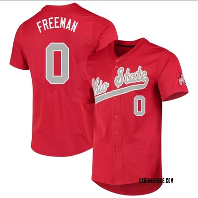 Youth Zach Freeman Ohio State Buckeyes Replica Vapor Untouchable Full-Button Baseball Jersey - Scarlet